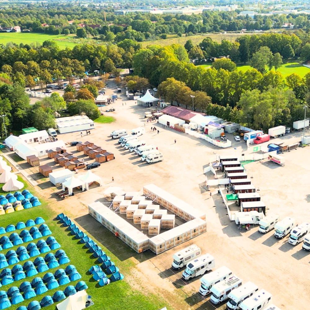 Oktoberfest Wiesn Camp Lodge มิวนิก ภายนอก รูปภาพ